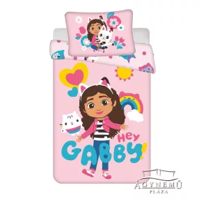   Gabi babaháza, Gabby's Dollhouse ágyneműhuzat garnitúra, gyerek ovis ágynemű garnitúra