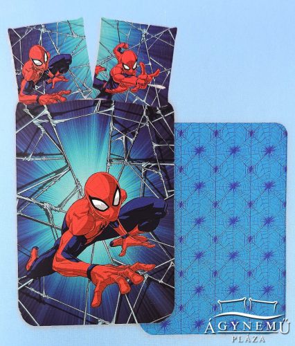 Spider-Man, Pókember mintázatú ágyneműhuzat garnitúra 2 részes 140x200 cm ágynemű garnitúra