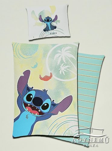 Lilo & Stitch mintázatú ágyneműhuzat garnitúra 2 részes 140x200 cm, 65x65 cm ágynemű garnitúra