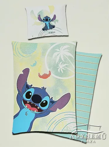 Lilo & Stitch mintázatú ágyneműhuzat garnitúra 2 részes 140x200 cm, 65x65 cm ágynemű garnitúra