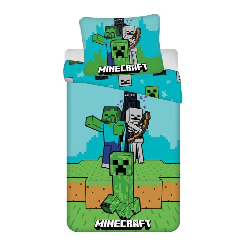 Minecraft Survival Mode Ágyneműhuzat garnitúra, 140x200 cm, 70x90 cm