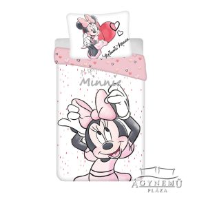   Minnie egér mintázatú ágyneműhuzat garnitúra 2 részes 140x200 cm ágynemű garnitúra