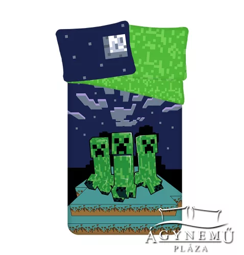 Minecraft Survival Mode Ágyneműhuzat garnitúra, 140x200 cm, 70x90 cm