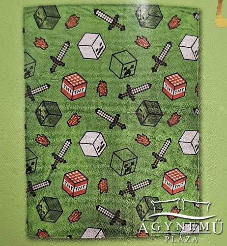 Minecraft, 110x150 cm mikroplüss polár pléd