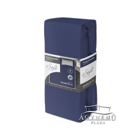 Jersey gumis lepedő 160x200 cm, Kék gumis lepedő