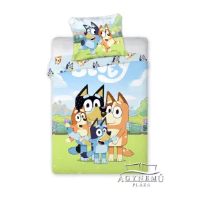   Bluey és családja pamut gyerek ágyneműhuzat garnitúra – 100x135 cm
