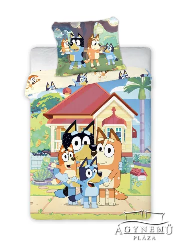 Bluey és családja gyerek ágyneműhuzat garnitúra – 100x135 cm