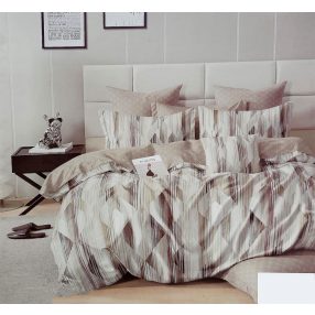   3 részes ágyneműhuzat garnitúra, ágyneműhuzat szett, barna Absztrakt ágynemű