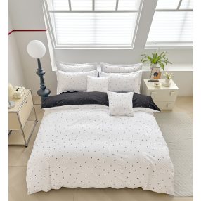   3 részes ágyneműhuzat garnitúra, ágyneműhuzat szett, fehér kis Pöttyös ágynemű