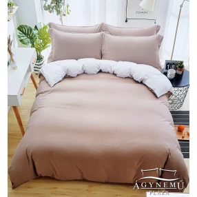   3 részes ágyneműhuzat garnitúra, ágyneműhuzat szett, pamut ágynemű, Mogyoróbarna ágynemű