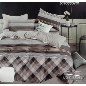   3 részes ágyneműhuzat garnitúra, ágyneműhuzat szett, pamut ágynemű, szürke Absztrakt csíkos ágynemű