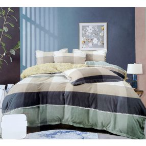   3 részes ágyneműhuzat garnitúra, ágyneműhuzat szett, zöld Csíkos ágynemű