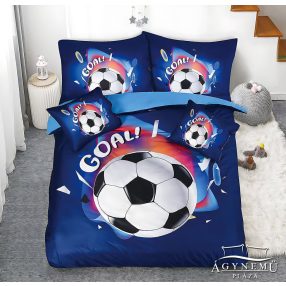   3 részes Focis ágyneműhuzat garnitúra, kék Focilabda ágynemű