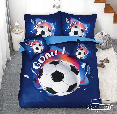 3 részes Focis ágyneműhuzat garnitúra, kék Focilabda ágynemű