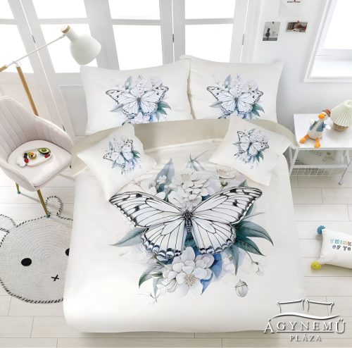 3 részes Pillangós ágyneműhuzat garnitúra, fehér Pillangó ágynemű