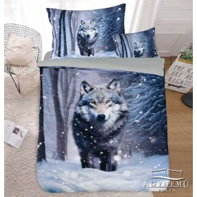   3 részes vadállatos ágyneműhuzat garnitúra, Farkasos ágynemű