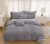 3 részes mikroplüss ágyneműhuzat garnitúra, Plüss ágynemű garnitúra szett, szürke