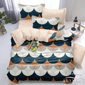   3 részes ágyneműhuzat garnitúra, ágyneműhuzat szett, pamut ágynemű Pasztell karikás ágynemű