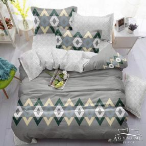   3 részes ágyneműhuzat garnitúra, ágyneműhuzat szett, pamut ágynemű, Szürke absztrakt ágynemű
