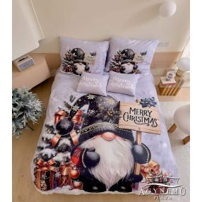   3 részes Karácsonyi ágynemű garnitúra, karácsonyos ágyneműhuzat garnitúra, szürke Karácsonyi Manó
