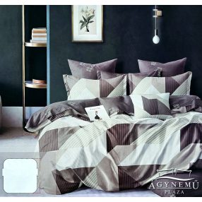   3 részes ágyneműhuzat garnitúra, ágyneműhuzat szett, pamut ágynemű, Barna absztrakt ágynemű