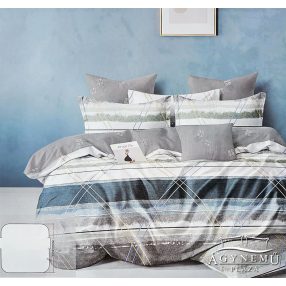   3 részes ágyneműhuzat garnitúra, ágyneműhuzat szett, pamut ágynemű, Türkiz csíkos ágynemű