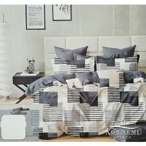   3 részes ágyneműhuzat garnitúra, ágyneműhuzat szett, pamut ágynemű, Krém csíkos ágynemű