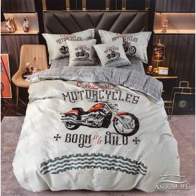   Motoros ágyneműhuzat garnitúra, 3 részes ágynemű garnitúra, Piros Chopper