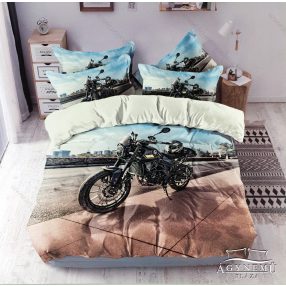   Motoros ágynemű garnitúra, 3 részes ágyneműhuzat garnitúra, Fekete motor