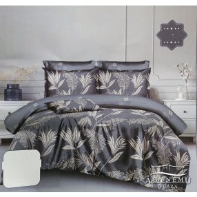   3 részes mikroplüss ágyneműhuzat garnitúra, Plüss ágynemű garnitúra szett, kék Virágos