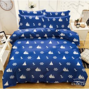   3 részes horgony ágynemű garnitúra, Anchor ágyneműhuzat garnitúra, kék hajós