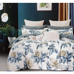   3 részes ágyneműhuzat garnitúra, ágyneműhuzat szett, pamut ágynemű, Fehér virágos ágynemű