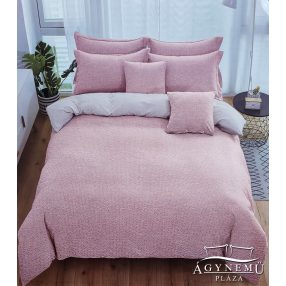   Krepp ágynemű garnitúra, 6 részes krepp ágyneműhuzat szett, Rózsaszín