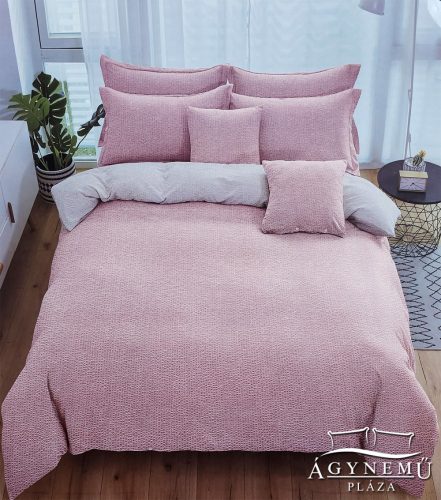 Krepp ágynemű garnitúra, 6 részes krepp ágyneműhuzat szett, Rózsaszín