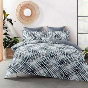   6 részes Flanel ágynemű garnitúra, vastag ágyneműhuzat szett garnitúra, szürke Absztrakt csíkos