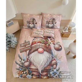   6 részes Karácsonyi ágynemű garnitúra, karácsonyos ágyneműhuzat garnitúra, barna Karácsonyi Manó