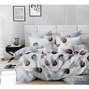   6 részes ágyneműhuzat garnitúra, 220x200 cm ágynemű garnitúra, törtfehér Tollas ágynemű