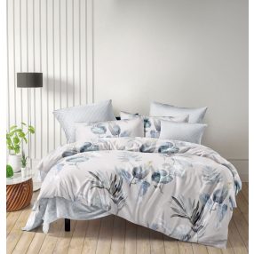   Ágyneműhuzat garnitúra, 7 részes ágynemű garnitúra szett, szürke Virágos ágynemű