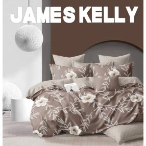   Ágyneműhuzat garnitúra, 7 részes ágynemű garnitúra szett, barna Virágos ágynemű