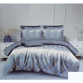   Ágyneműhuzat garnitúra, 7 részes ágynemű garnitúra szett, kék Absztrakt ágynemű