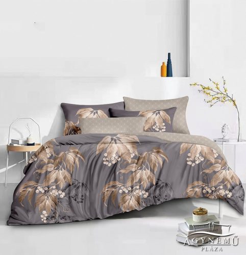 Ágyneműhuzat garnitúra, 7 részes ágynemű garnitúra szett, szürke Virágos ágynemű