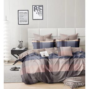   Ágyneműhuzat garnitúra, 7 részes ágynemű garnitúra szett, Kék csíkos ágynemű