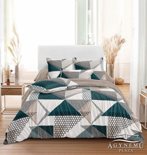 Ágyneműhuzat garnitúra, 7 részes ágynemű garnitúra szett, Zöld absztrakt ágynemű