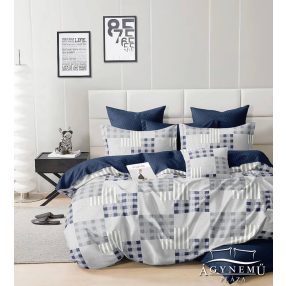   Ágyneműhuzat garnitúra, 7 részes ágynemű garnitúra szett, Kék absztrakt ágynemű