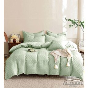   Nyomott mintás Ágyneműhuzat garnitúra, 7 részes, egyszínű Zöld ágynemű