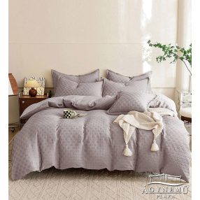   Nyomott mintás Ágyneműhuzat garnitúra, 7 részes, egyszínű Szürke ágynemű