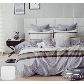   Ágyneműhuzat garnitúra, 7 részes ágynemű garnitúra szett, szürke Absztrakt csíkos ágynemű