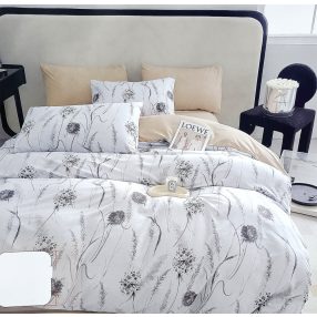   Ágyneműhuzat garnitúra, 7 részes ágynemű garnitúra szett, fehér Virágos ágynemű