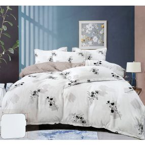   Ágyneműhuzat garnitúra, 7 részes ágynemű garnitúra szett, fehér Virágos ágynemű