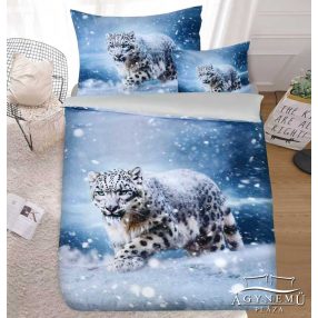   Vadállatos ágyneműhuzat garnitúra, 7 részes ágynemű garnitúra szett, szürke Hópárduc ágynemű